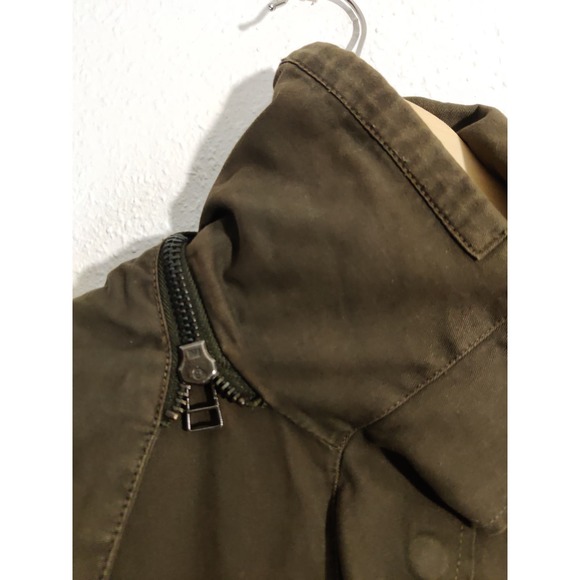 3/$20 Velvet By Graham Spencer Womens Green Fur Hoodie Full Zip Utility Vest S - Picture 5 of 12